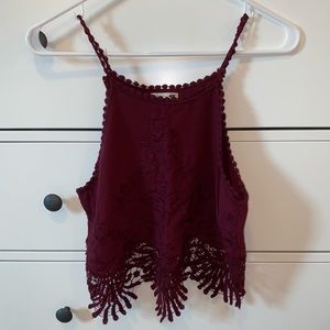 Pacsun/LA Hearts Deep Purple Lace Tank Top